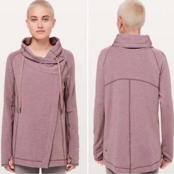 LULULEMON COAST EAST WRAP COLOR -  HEATHERED MISTY MERLOT - Picture 4 of 4